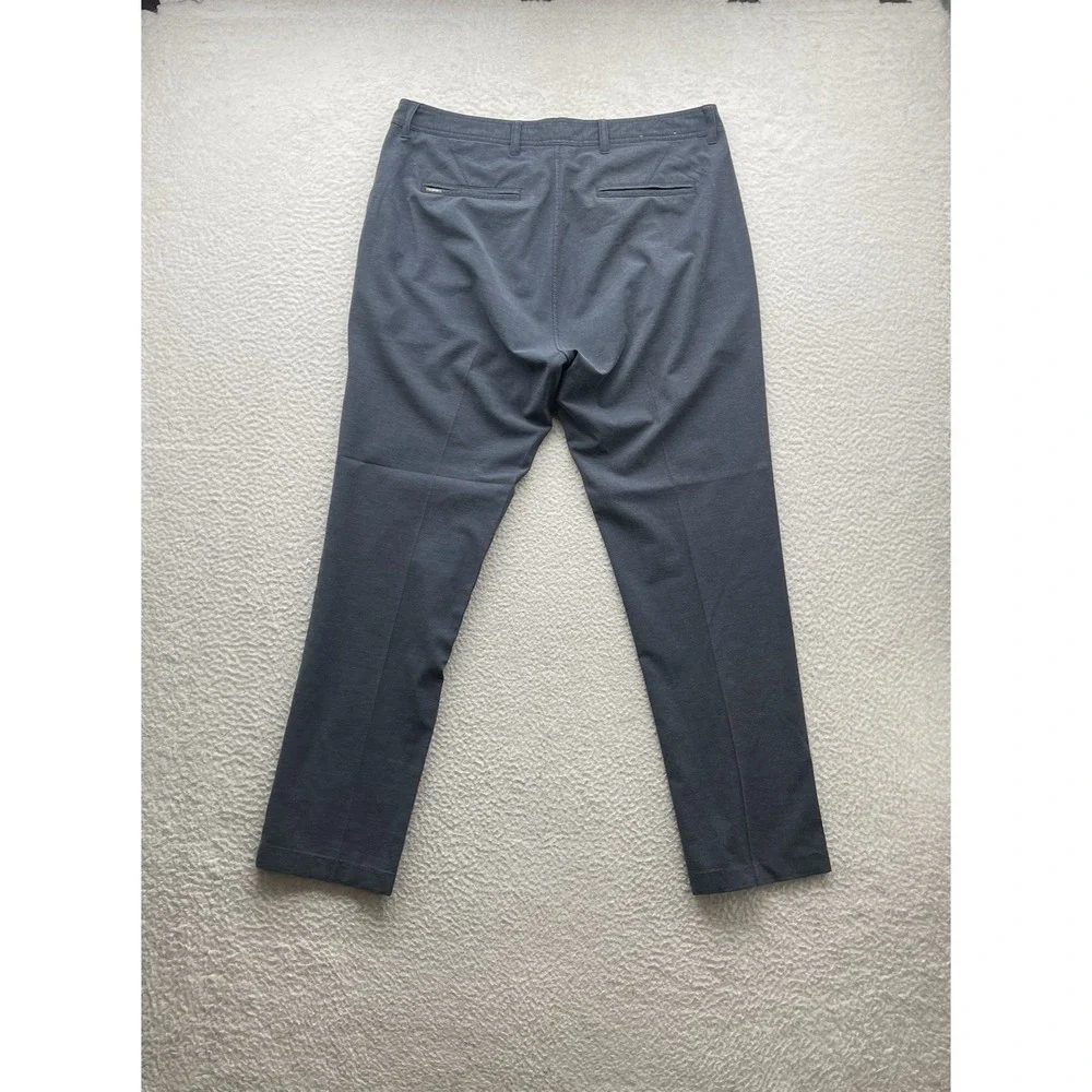 Linksoul Golf Pants Mens 36x31 (Tag 35) Navy Blue Gray Chino Performance Stretch